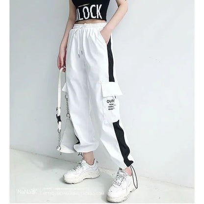 Cargo pants summer women High waist pants