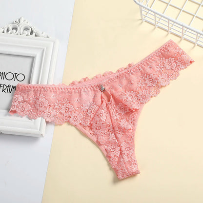 1 Pc Panties Underwear Woman Lace Thong G-String Sexy Briefs Lingerie Woman Thong T-back Female Underwear For Woman Underwear