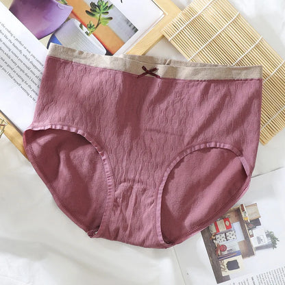 2 Pcs Women's Briefs Comfortable Cotton Soft Seamless Abdomen Cotton High Waist Super Elasticity Underwear Women Sexy Panties