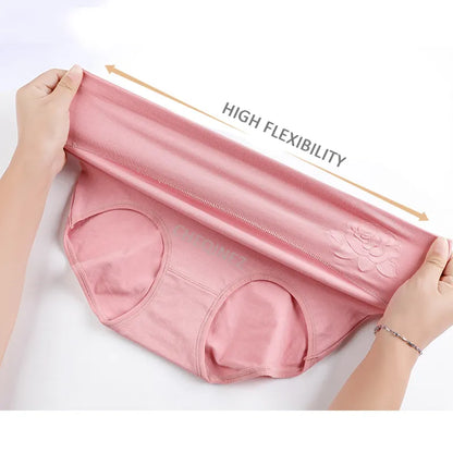 4Pcs Cotton Panties Women's High Waist Underwear Abdominal Plus Size Briefs Girls Female Seamless Underpants Sexy Lingeries Lady