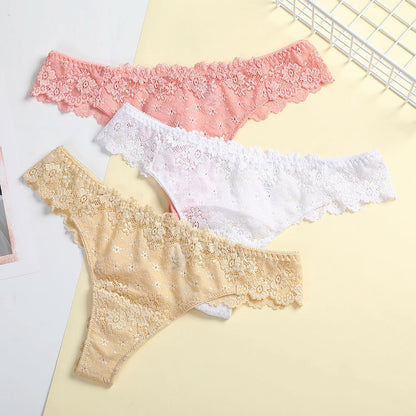 1 Pc Panties Underwear Woman Lace Thong G-String Sexy Briefs Lingerie Woman Thong T-back Female Underwear For Woman Underwear