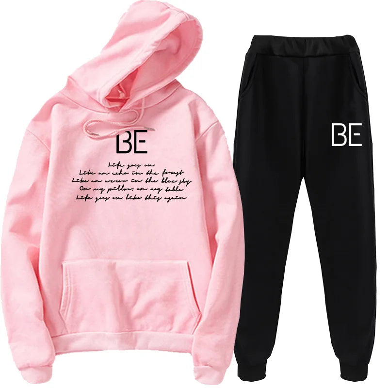 Autumn/winter New Kpop Youth Hoodie Korean Youth Group New Album Be Casual Loose Wild Hoodie Suit