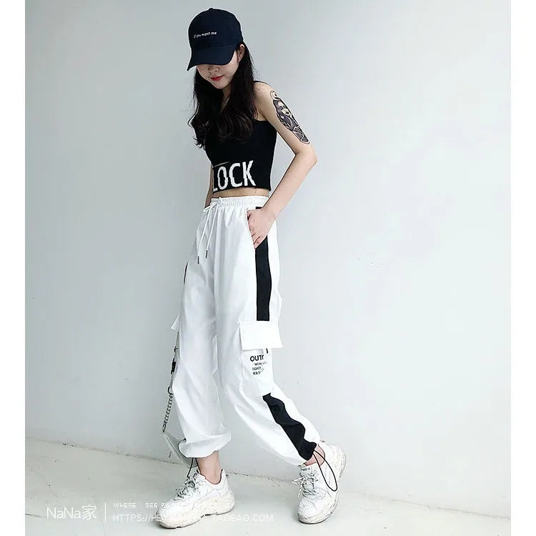 Cargo pants summer women High waist pants