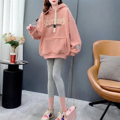 Fur Hoodies Sportswear Sweatshirts Y2k Korean Fashion Coats