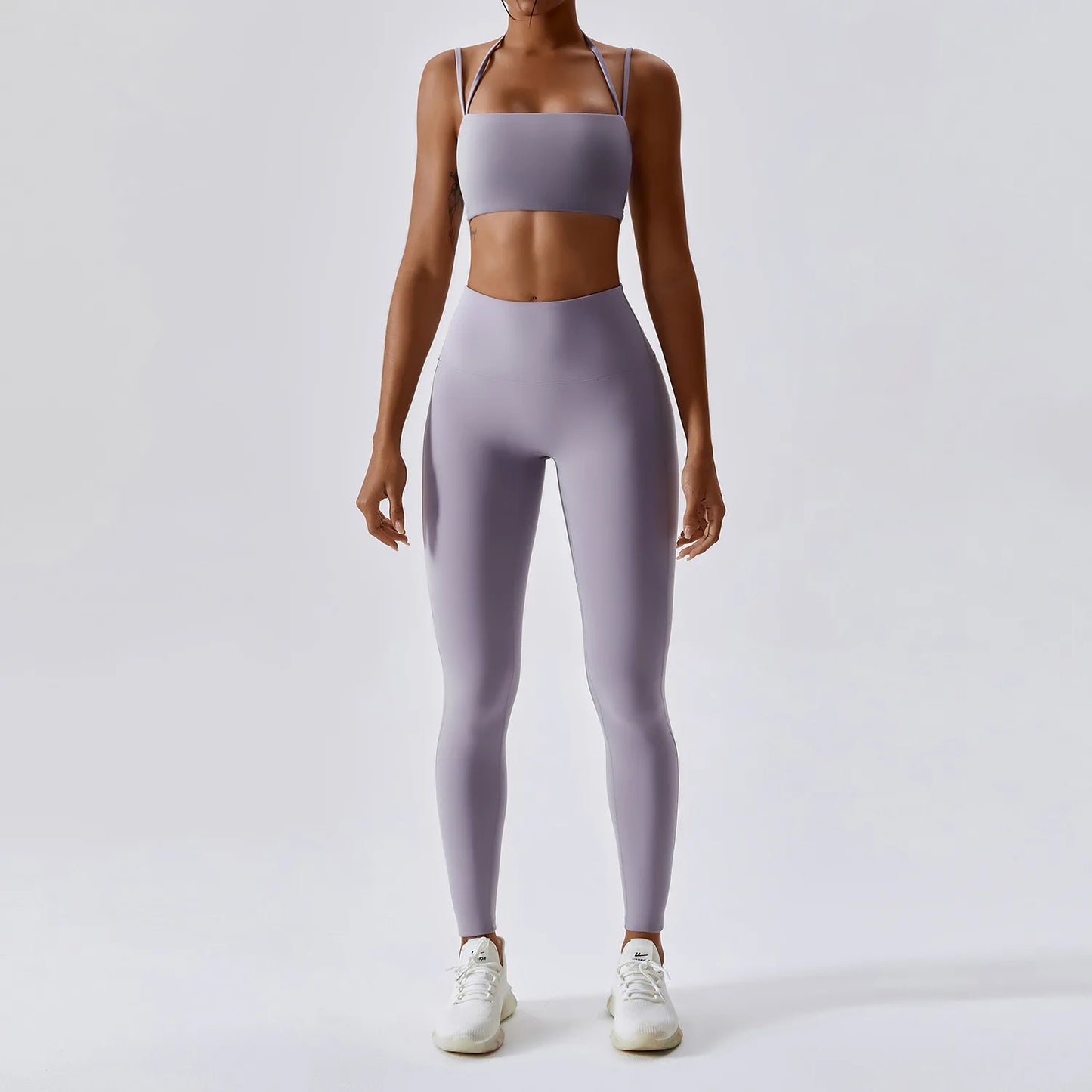 High Waist Leggings And Top Two Piece Set Seamless Yoga Workout