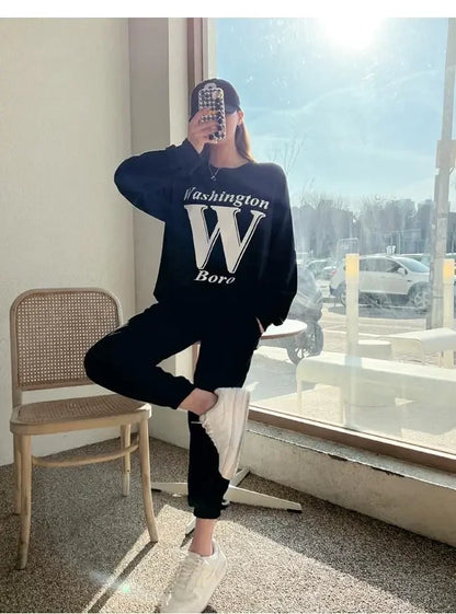 Y2k Sportswear Pant Sets Women Tracksuit