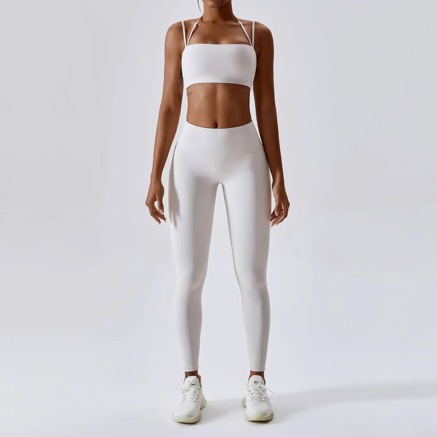 High Waist Leggings And Top Two Piece Set Seamless Yoga Workout