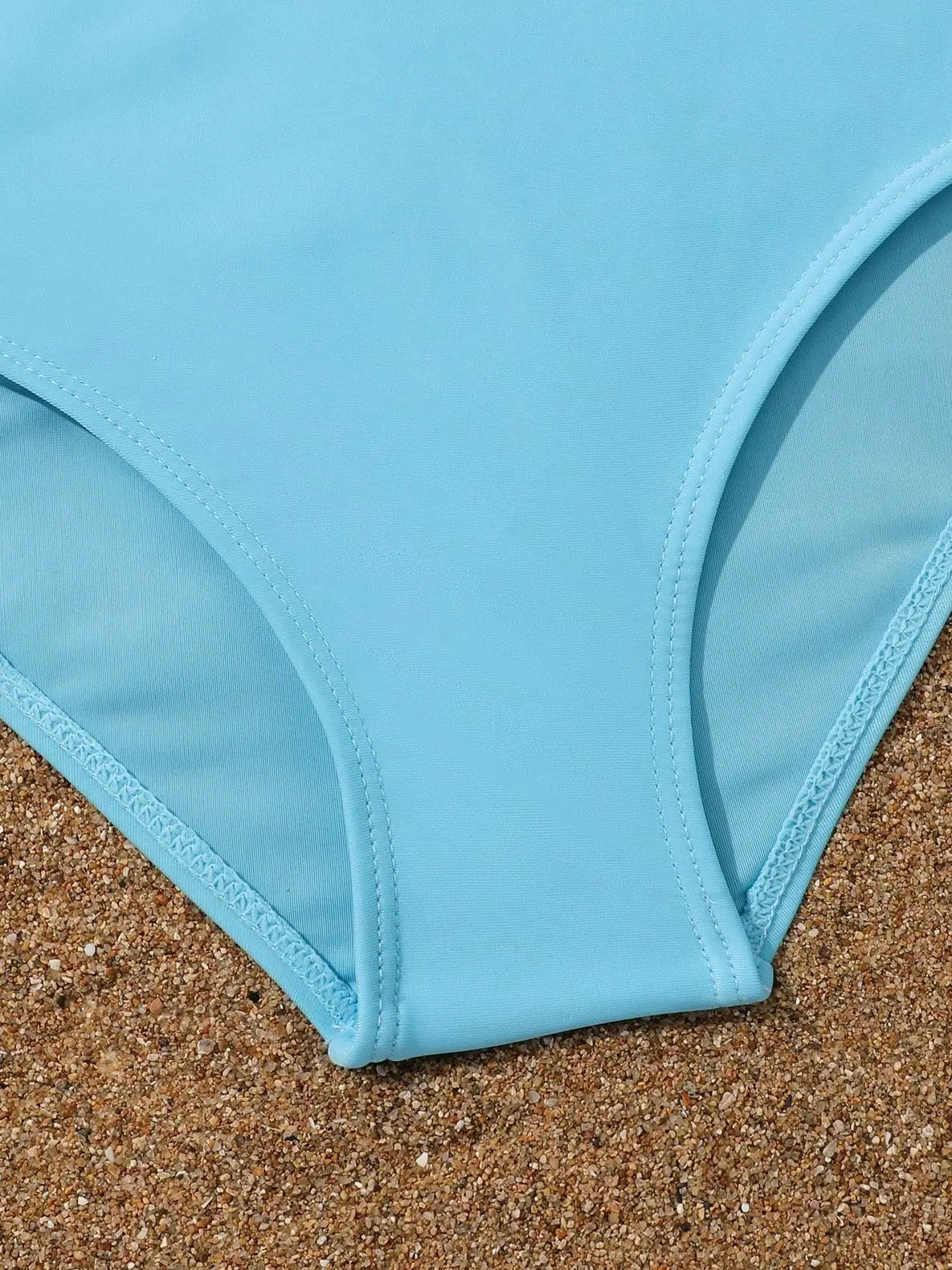 4 Pieces Bikini Top & Skirt  Swimsuit Kids High Waist Swimwear