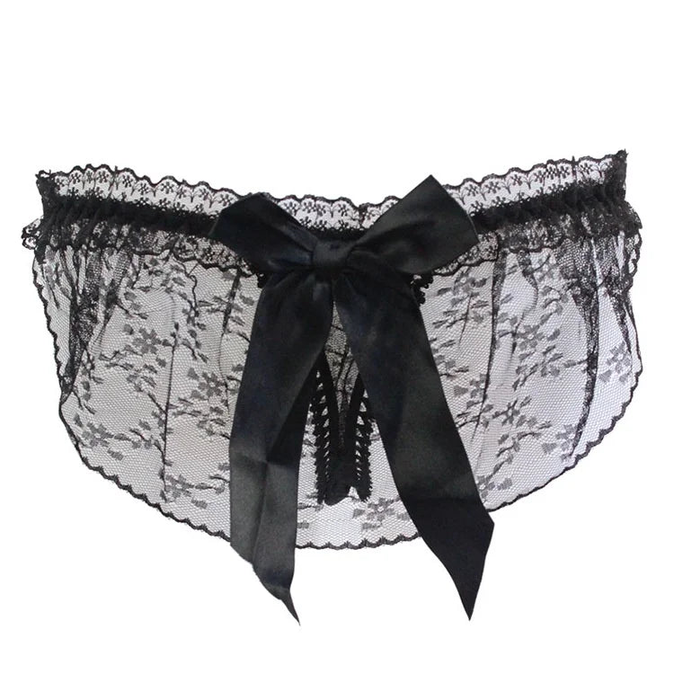 Sexy Lace panties See-Through Beautiful Buttocks T-Pants Women's Panties erotic underwear Temptation Thong and G-string 2053