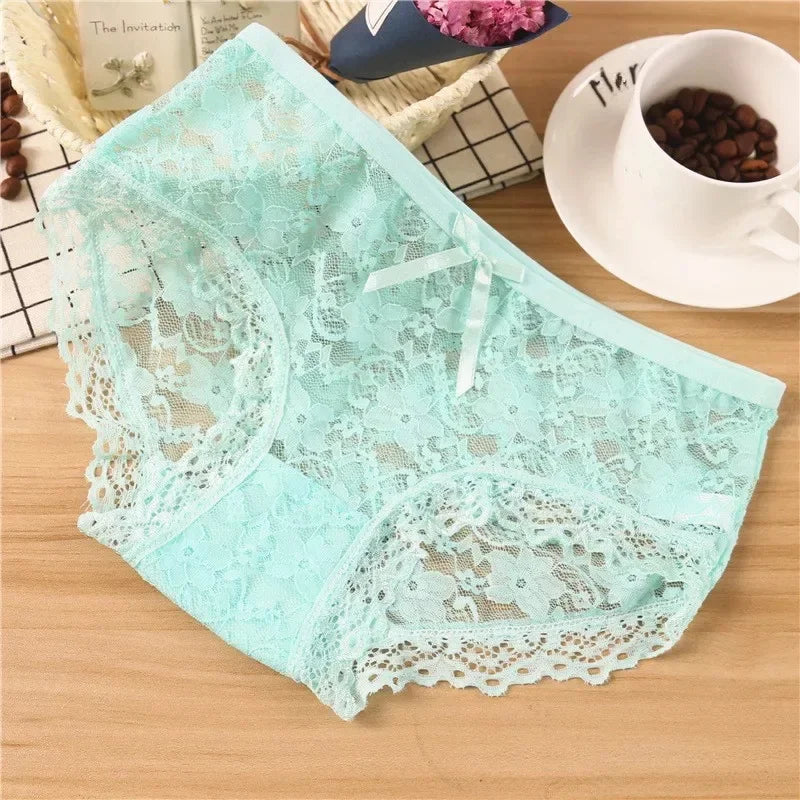 4Pc/Lot Random Briefs for Women Breathable Girl Comfort Underwear Low Rise Panty Free Size Sexy Panties