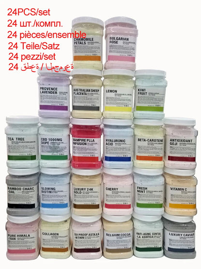 6/24/27/29PCS Jelly Face Mask Powder 650G Wholesale Hydrojelly Masks Beauty Salon Use Facial Skin Care Product